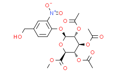 (2S,3R,4S,5S,6S)-2-(4-(羟甲基)-2-硝基苯氧基)-6-(甲氧基羰基)四氢-2H-吡喃-3,4,5-三基三乙酸酯