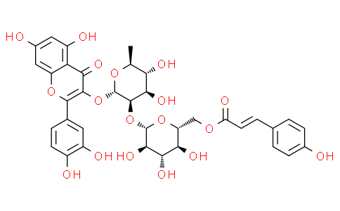 3-O-{2-O-[6-O-(p羟基-反-香豆酰)-葡萄糖基]-鼠李糖基}槲皮素