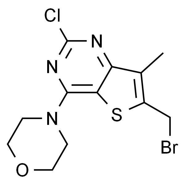 Thieno[3,2-d]pyrimidine, 6-(bromomethyl)-2-chloro-7-methyl-4-(4-morpholinyl)-