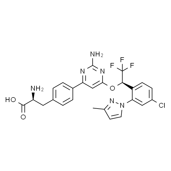 (S)-2-氨基-3-(4-(2-氨基-6-((R)-1-(4-氯-2-(3-甲基-1H-吡唑-1-基)苯基)- 2,2,2-三氟乙氧基)嘧啶-4-基)苯基)丙酸