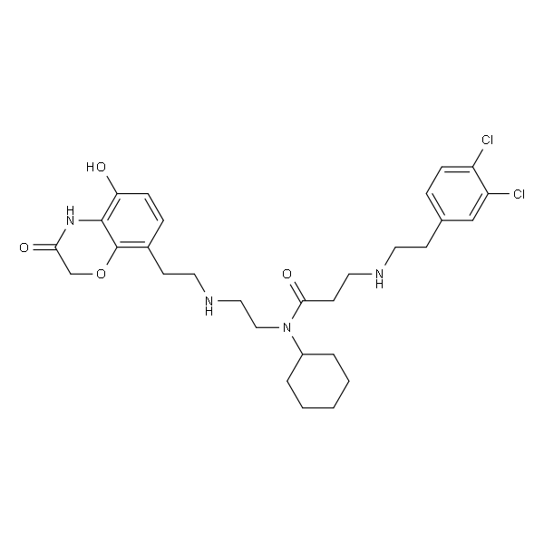 N-环己基-3-(3,4-二氯苯乙基氨基)-N-[2-[[2-[5-羟基-3-氧代-3,4-二氢-2H-苯并[B][1,4]恶嗪-8-基]乙基]氨基]乙基]丙酰胺