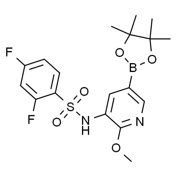 2,4-difluoro-N-(2-methoxy-5-(4,4,5,5-tetramethyl-1,3,2-dioxaborolan-2-yl)pyridin-3-yl)benzenesulfonamide