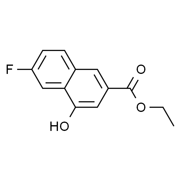 2-Naphthalenecarboxylic acid, 6-fluoro-4-hydroxy-, ethyl ester