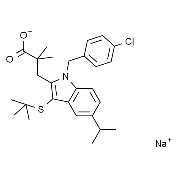 3-(3-(叔丁硫基)-1-(4-氯苄基)-5-异丙基-1H-吲哚-2-基)-2,2-二甲基丙酸