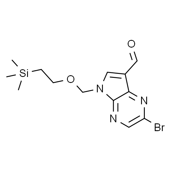 2-溴-5-(2-(三甲基硅基)乙氧基)甲基)-5H吡咯[2,3-b]吡嗪-7-碳醛