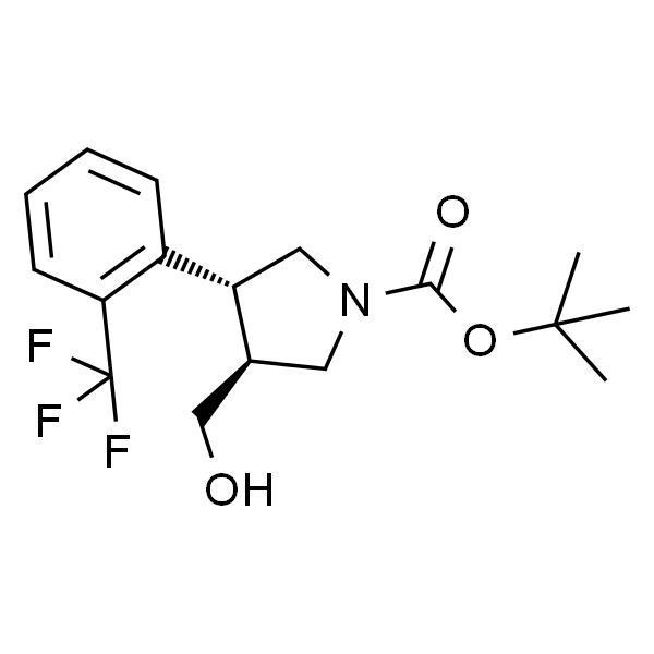 反式-3-（羟甲基）-4-（2-（三氟甲基）苯基）吡咯烷-1-羧酸叔丁酯