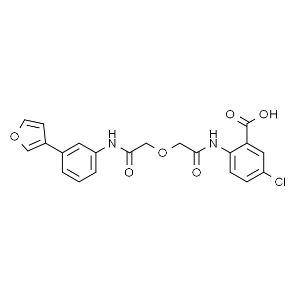 5-氯-2-(2-(2-((3-(呋喃-3-基)苯基)氨基)-2-氧代乙氧基)乙酰氨基)苯甲酸