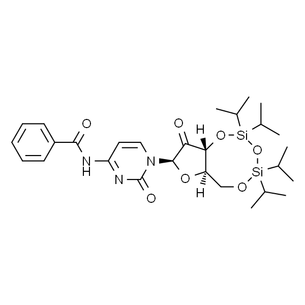 Cytidine, N-benzoyl-2^-deoxy-2^-oxo-3^,5^-O-[1,1,3,3-tetrakis(1-methylethyl)-1,3-disiloxanediyl]-