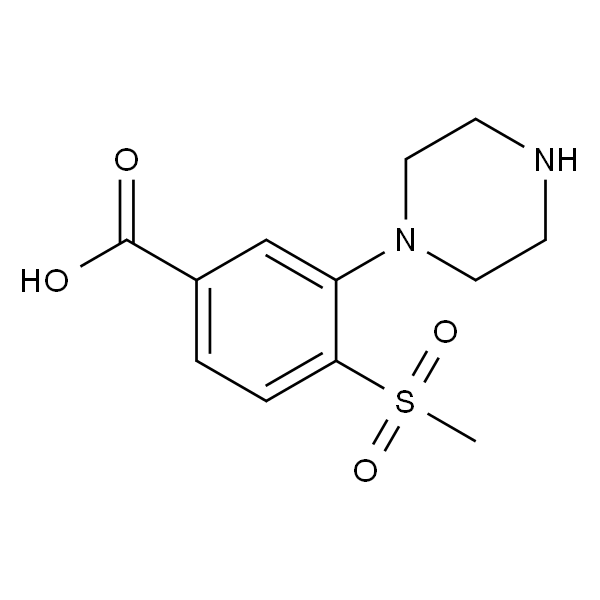 3-(1-哌嗪基)-4-甲砜基苯甲酸