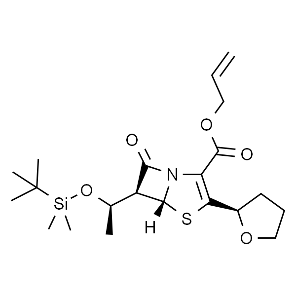 6-(1'-叔丁基二甲基硅氧乙基)-3-(2''-四氢呋喃基)-7-氧代-4-硫-1-氮杂双环[3.2.0]庚-2-烯-2-羧酸烯丙酯