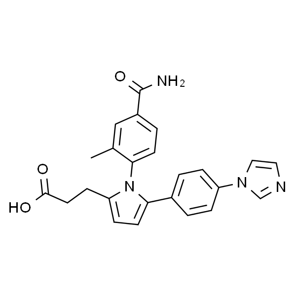1-[4-(Aminocarbonyl)-2-methylphenyl]-5-[4-(1H-imidazol-1-yl)phenyl]-1H-pyrrole-2-propanoic acid