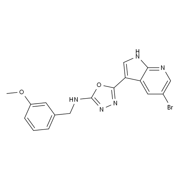 5-[5-溴吡咯并[2,3-b]吡啶-3-基]-N-(3-甲氧基苄基)-1,3,4-噁二唑-2-胺