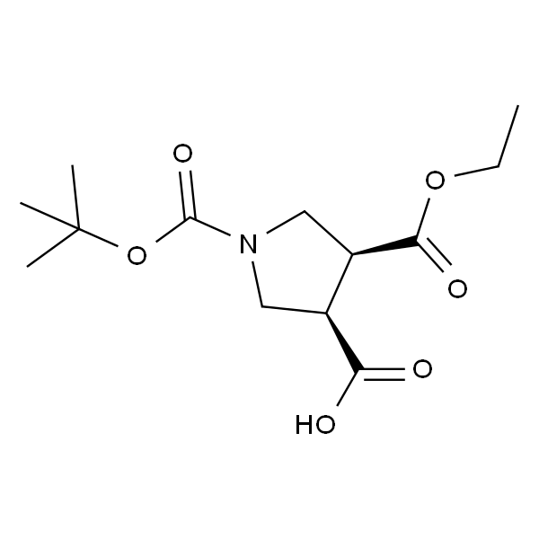 顺式-1-(叔丁氧羰基)-4-(乙氧基羰基)吡咯烷-3-羧酸