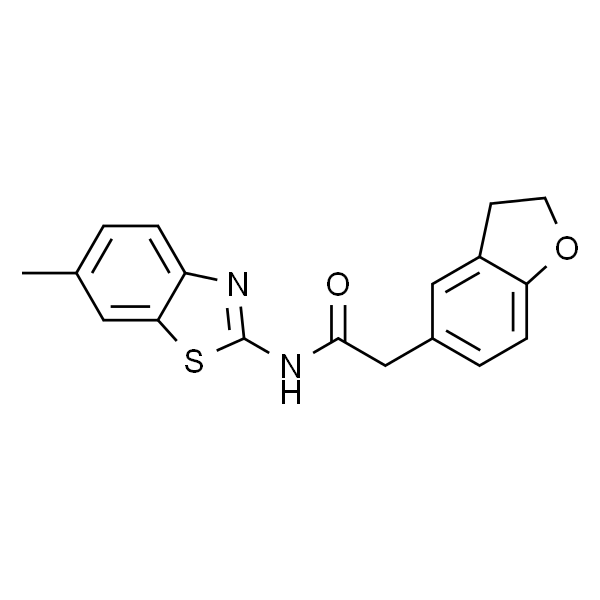 2-(2,3-二氢苯并呋喃-5-基)-N-(6-甲基苯并[d]噻唑-2-基)乙酰胺