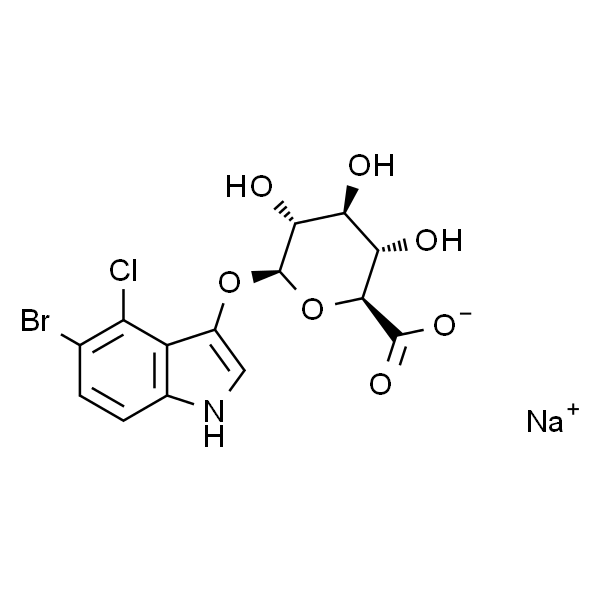 5-溴-4-氯-3-吲哚基β-D-葡萄糖苷酸钠盐 [用于生化研究]