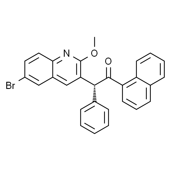Ethanone, 2-(6-bromo-2-methoxy-3-quinolinyl)-1-(1-naphthalenyl)-2-phenyl-, (2R)-