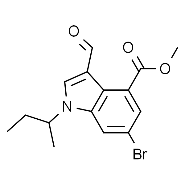 1H-Indole-4-carboxylic acid, 6-bromo-3-formyl-1-(1-methylpropyl)-, methyl ester