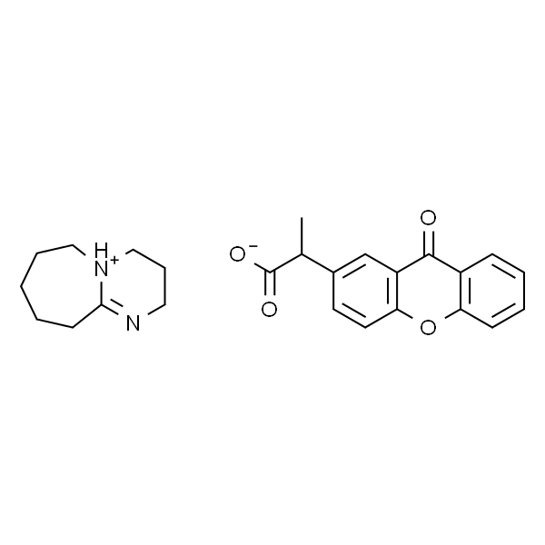 2-(9-氧代占吨-2-基)丙酸1,8-二氮杂二环[5.4.0]十一-7-烯盐