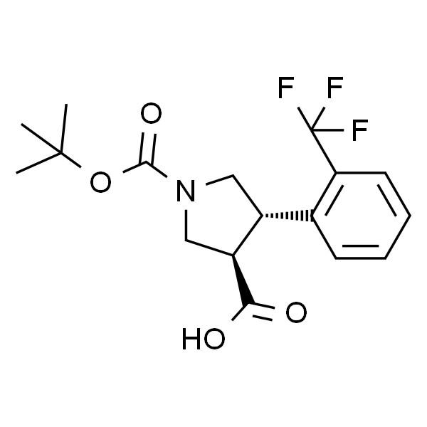 反式-1-（叔丁氧羰基）-4-（2-（三氟甲基）苯基）吡咯烷-3-羧酸