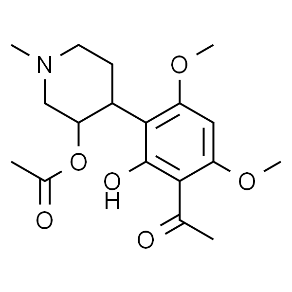 4-(3-乙酰基-2-羟基-4,6-二甲氧基苯基)-1-甲基哌啶-3-基乙酸酯