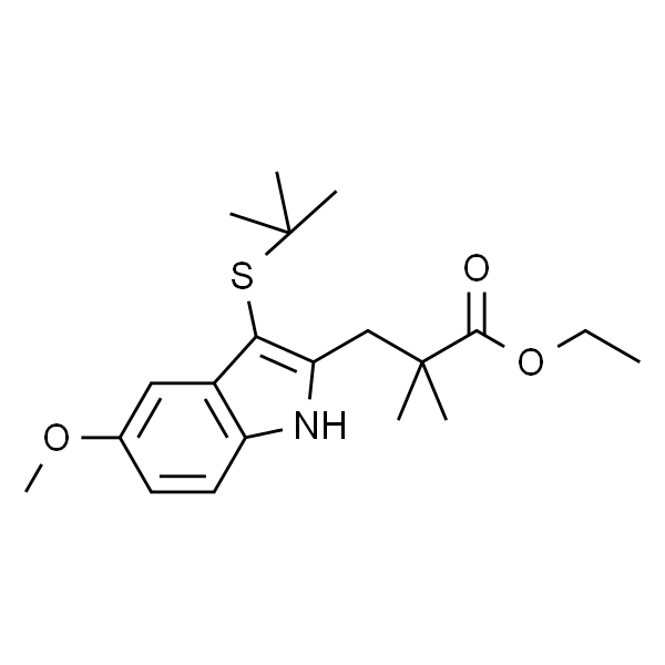 3-(3-(叔丁基硫基)-5-甲氧基-1H-吲哚-2-基)-2,2-二甲基丙酸乙酯