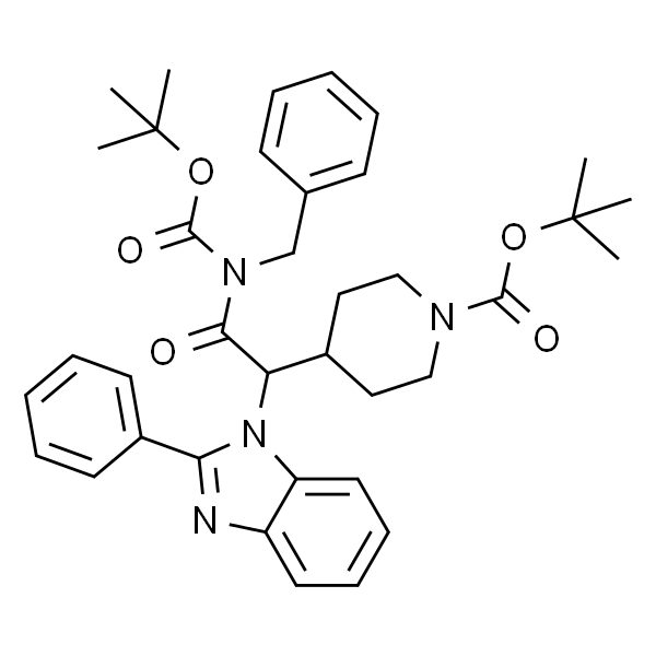 1-Piperidinecarboxylic acid, 4-[2-[[(1,1-dimethylethoxy)carbonyl](phenylmethyl)amino]-2-oxo-1-(2-phenyl-1H-benzimidazol-1-yl)eth