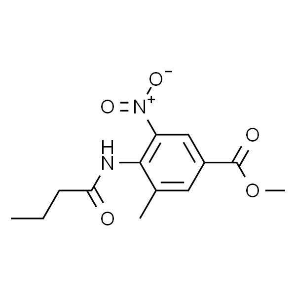 4-丁酰氨基-3-甲基-5-硝基苯甲酸甲酯