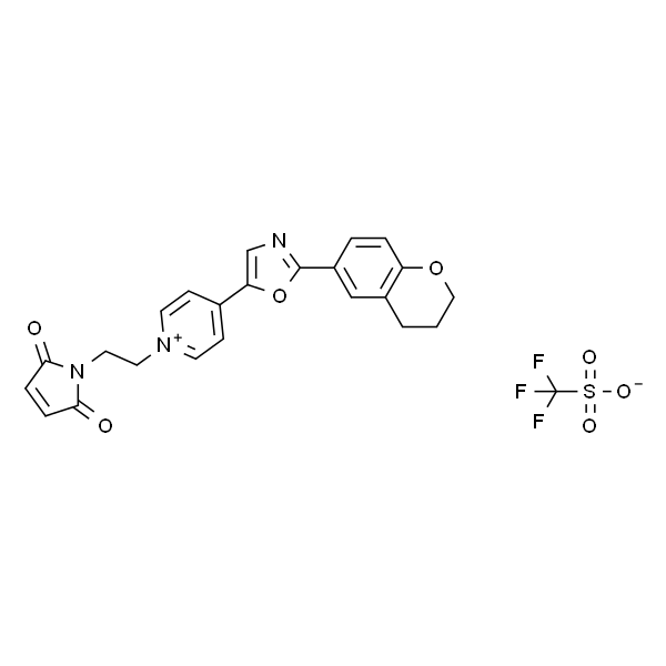 N-(N''-Maleinimidyl-2-ethyl)-4-(2-(6-(3,4-dihydro-2H-1-benzopyranyl))-5-oxyzolyl) pyridinium triflate