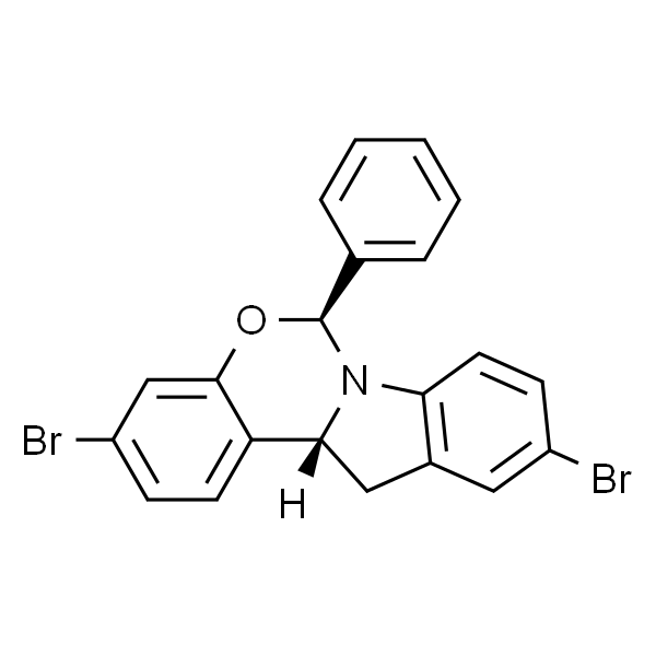 6H-Indolo[1,2-c][1,3]benzoxazine, 3,10-dibromo-12,12a-dihydro-6-phenyl-, (6S,12aR)-