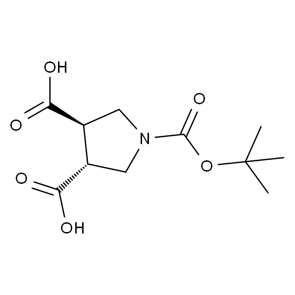 (3R,4R)-1-Boc-吡咯烷-3,4-二甲酸