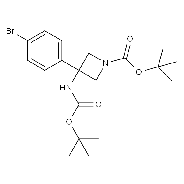 N,1-二-Boc-3-(4-溴苯基)-3-杂氮环丁胺