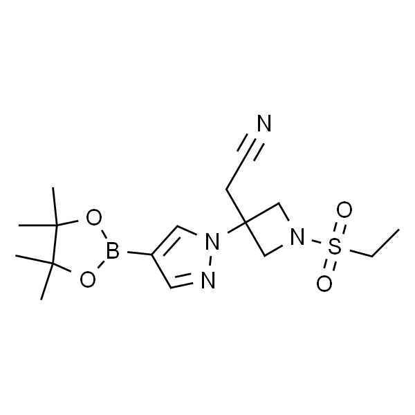 2-[1-(乙磺酰基)-3-[4-(4,4,5,5-四甲基-1,3,2-二氧硼杂环戊烷-2-基)-1H-吡唑-1-基]氮杂环丁烷-3-基]乙腈