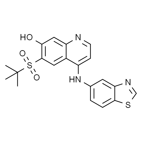 4-(苯并[d]噻唑-5-基氨基)-6-(叔丁基磺酰基)喹啉-7-醇