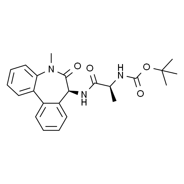 Carbamic acid, [(1S)-2-[[(7S)-6,7-dihydro-5-methyl-6-oxo-5H-dibenz[b,d]azepin-7-yl]amino]-1-methyl-2-oxoethyl]-, 1,1-dimethyleth