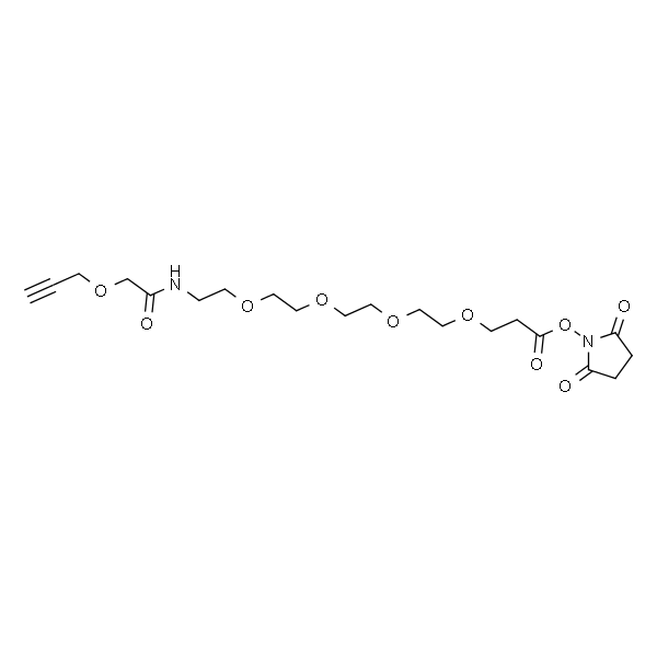 Propargyl-O-C1-amido-PEG4-C2-NHSester
