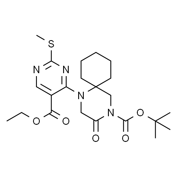 1-(5-(乙氧基羰基)-2-(甲硫基)嘧啶-4-基)-3-氧代-1,4-二氮杂螺[5.5]十一烷-4-羧酸叔丁酯