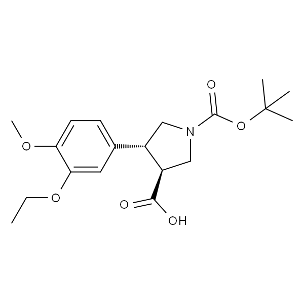 反式-1-（叔丁氧羰基）-4-（3-乙氧基-4-甲氧基苯基）吡咯烷-3-羧酸
