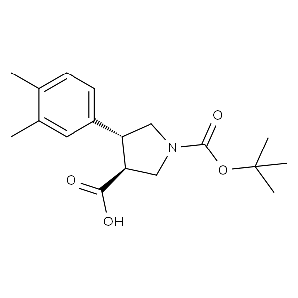 反式-1-（叔丁氧羰基）-4-（3，4-二甲基苯基）吡咯烷-3-羧酸