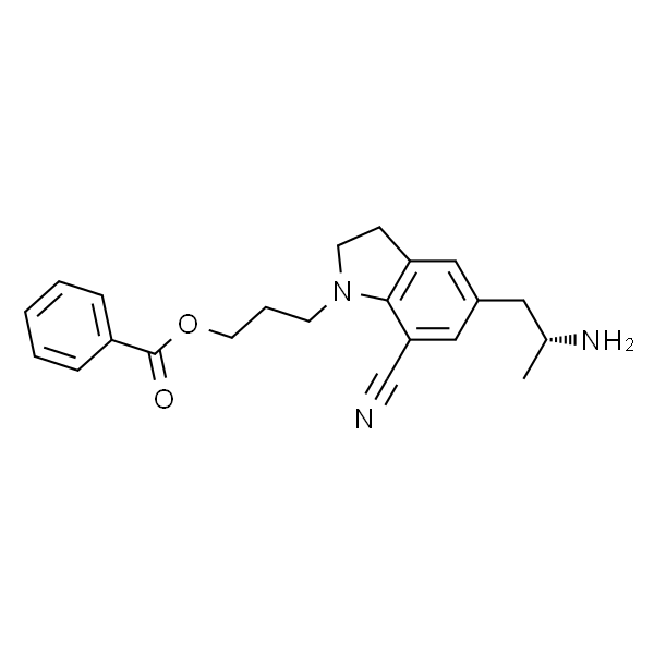 5-(2-Aminopropyl)-7-cyanoindolin-1-yl)propyl benzoate