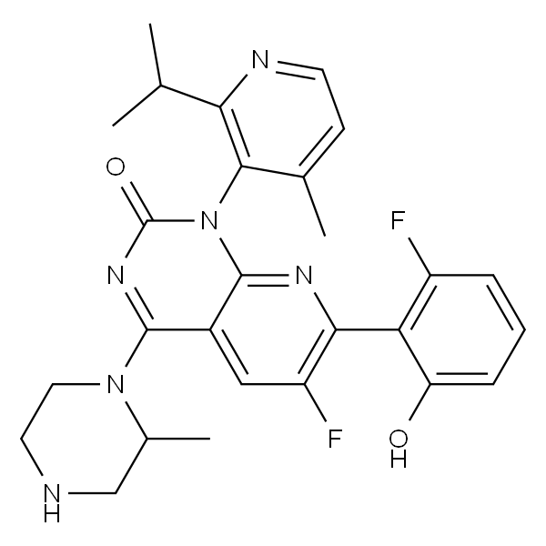 (1R)-6-氟-7-(2-氟-6-羟基苯基)-1-(2-异丙基-4-甲基吡啶-3-基)-4-((S)-2-甲基哌嗪-1-基)吡啶[2,3-d]嘧啶-2(1H)-酮