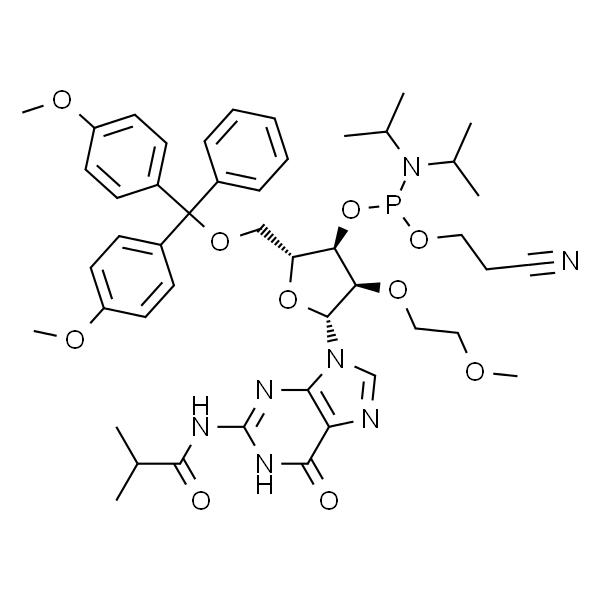5'-O-[二(4-甲氧基苯基)苯基甲基]-2'-O-(2-甲氧基乙基)-N-(2-甲基-1-氧代丙基)鸟苷 3'-[2-氰基乙基 二异丙基氨基亚磷酸酯]
