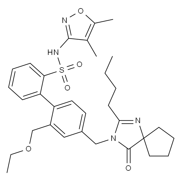 4'-[(2-丁基-4-氧代-1,3-二氮杂螺[4.4]壬-1-烯-3-基)甲基]-N-(4,5-二甲基-3-异恶唑基)-2'-(乙氧基甲基)-[1,1'-联苯]-2-磺酰胺