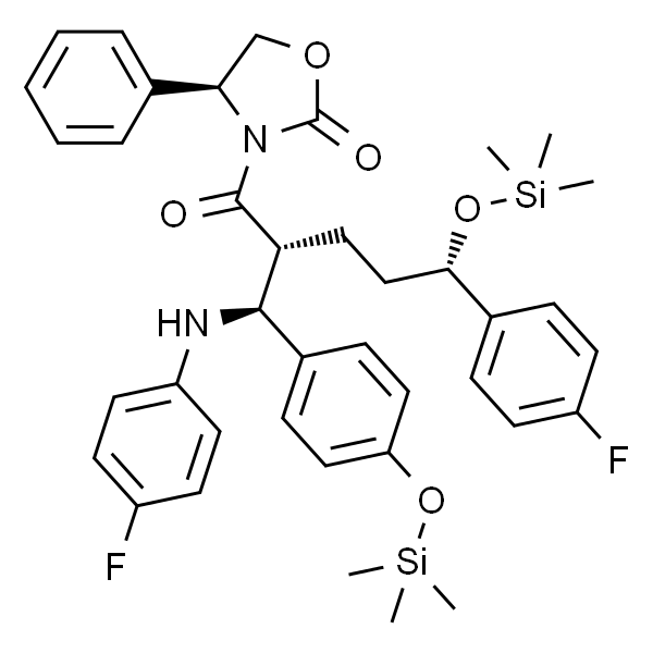 3-[(2R,5S)-5-(4-氟苯基)-2-[(S)-[(4-氟苯基(氨基)]][4-(三甲基硅)氧]苯基]甲基]-1-氧代-5-[(三甲基硅)氧]苯基]-4-苯基-(4S)-2-恶唑烷酮