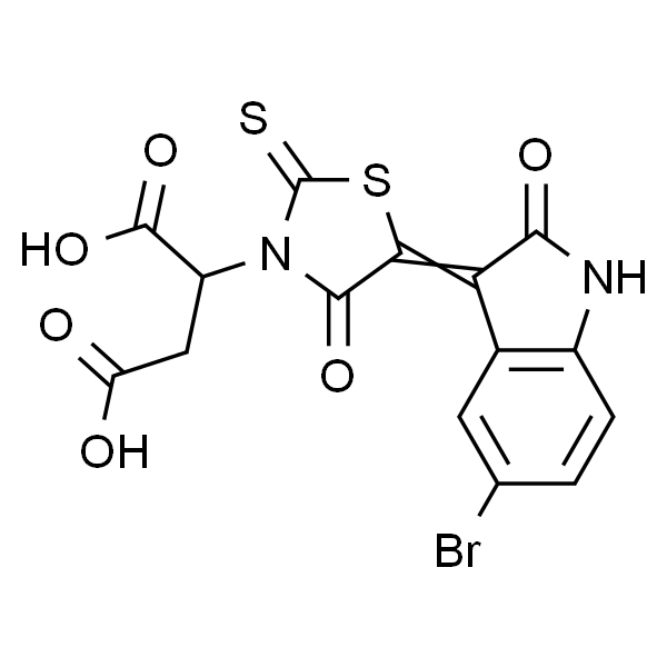 2-(5-(5-溴-2-氧代吲哚啉-3-亚基)-4-氧代-2-硫代噻唑烷-3-基)琥珀酸