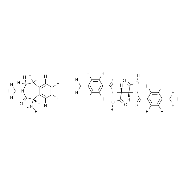 (S)-1-amino-3-methyl-4,5-dihydro-1H-benzo[d]azepin-2(3H)-one (2R,3R)-2,3-bis(4-methylbenzoyloxy)succinate