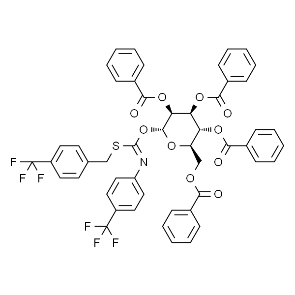 2,3,4,6-四-O-苯甲酰-Α-D-吡喃葡萄糖基-对三氟甲基苄硫代-N-(对三氟甲基苯基)甲酰亚胺盐