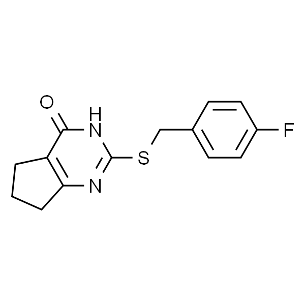 4H-Cyclopentapyrimidin-4-one, 2-[[(4-fluorophenyl)methyl]thio]-3,5,6,7-tetrahydro-