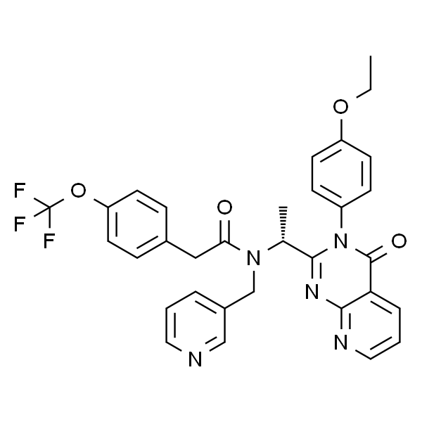 (R)-N-(1-(3-(4-乙氧基苯基)-4-氧代-3,4-二氢吡啶并[2,3-d]嘧啶-2-基)乙基)-N-(吡啶-3-基甲基)-2-(4-(三氟甲氧基)苯基)乙酰胺