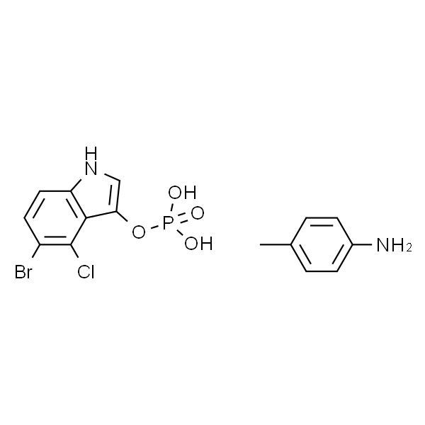 5-溴-4-氯-3-吲哚基磷酸酯对甲苯胺盐 [用于生化研究]