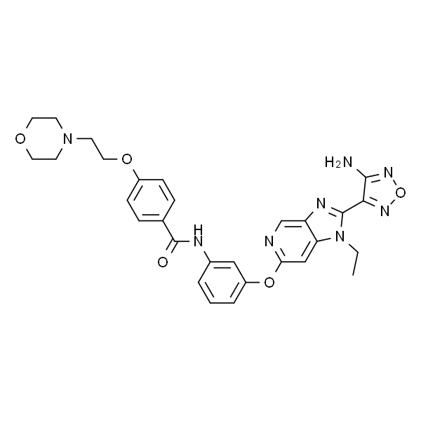 N-(3-((2-(4-氨基呋咱-3-基)-1-乙基-1H-咪唑并[4,5-c]吡啶-6-基)氧)苯基)-4-((2-(4-吗啉基)乙基)氧)苯甲酰胺